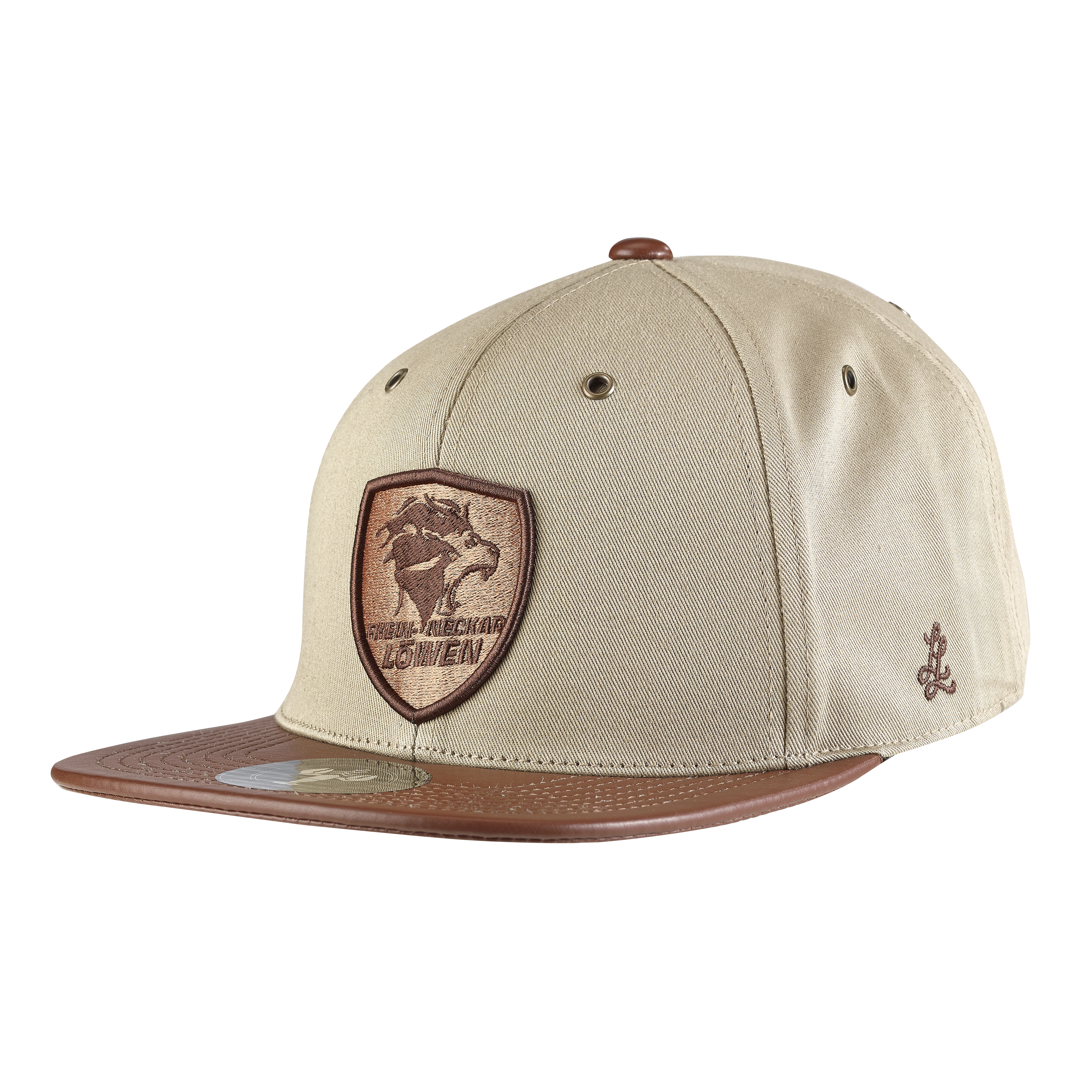 Premium Snapback beige-braun