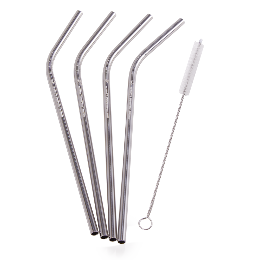 Trinkhalm-Set Edelstahl