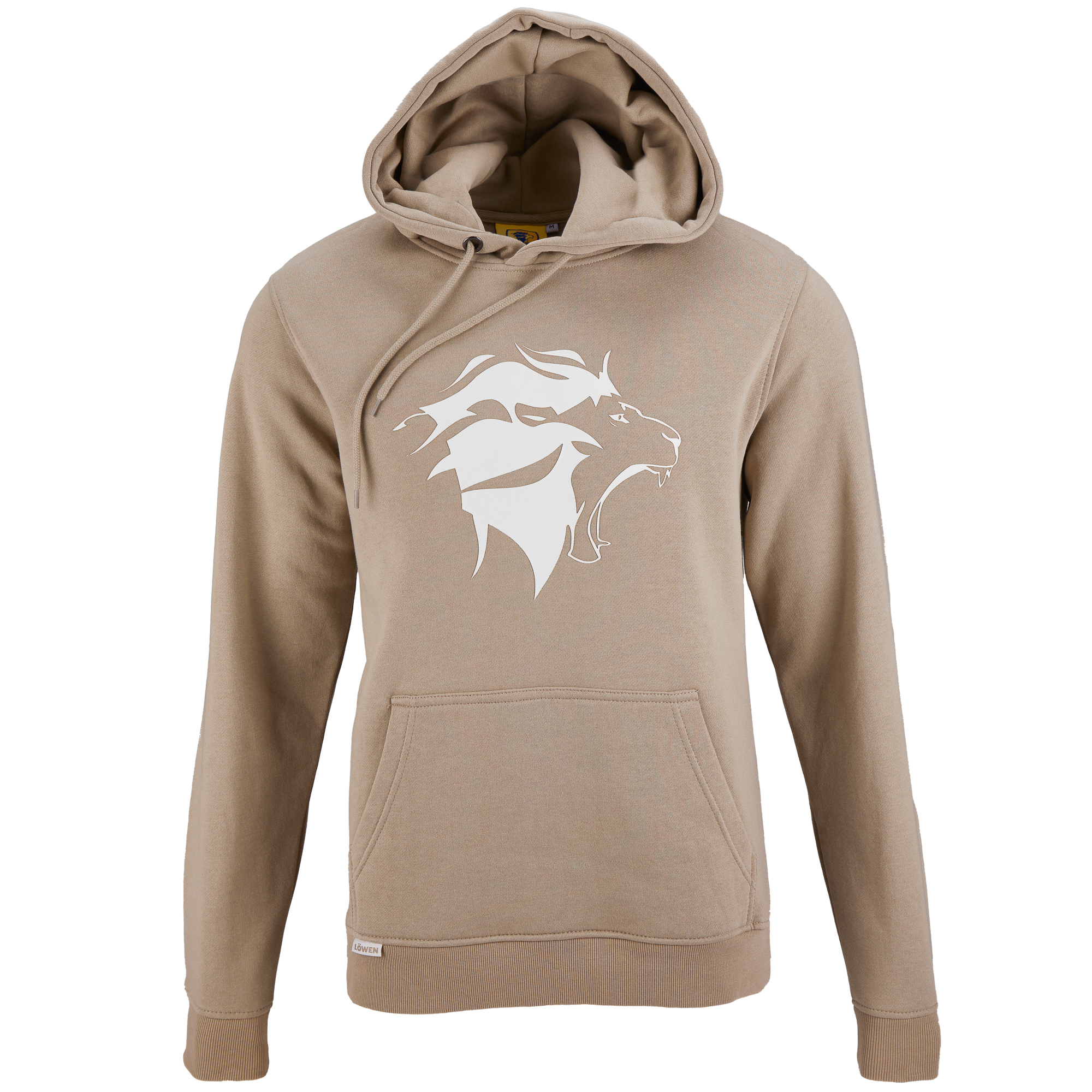 Hoodie Löwenkopf weiß Herren