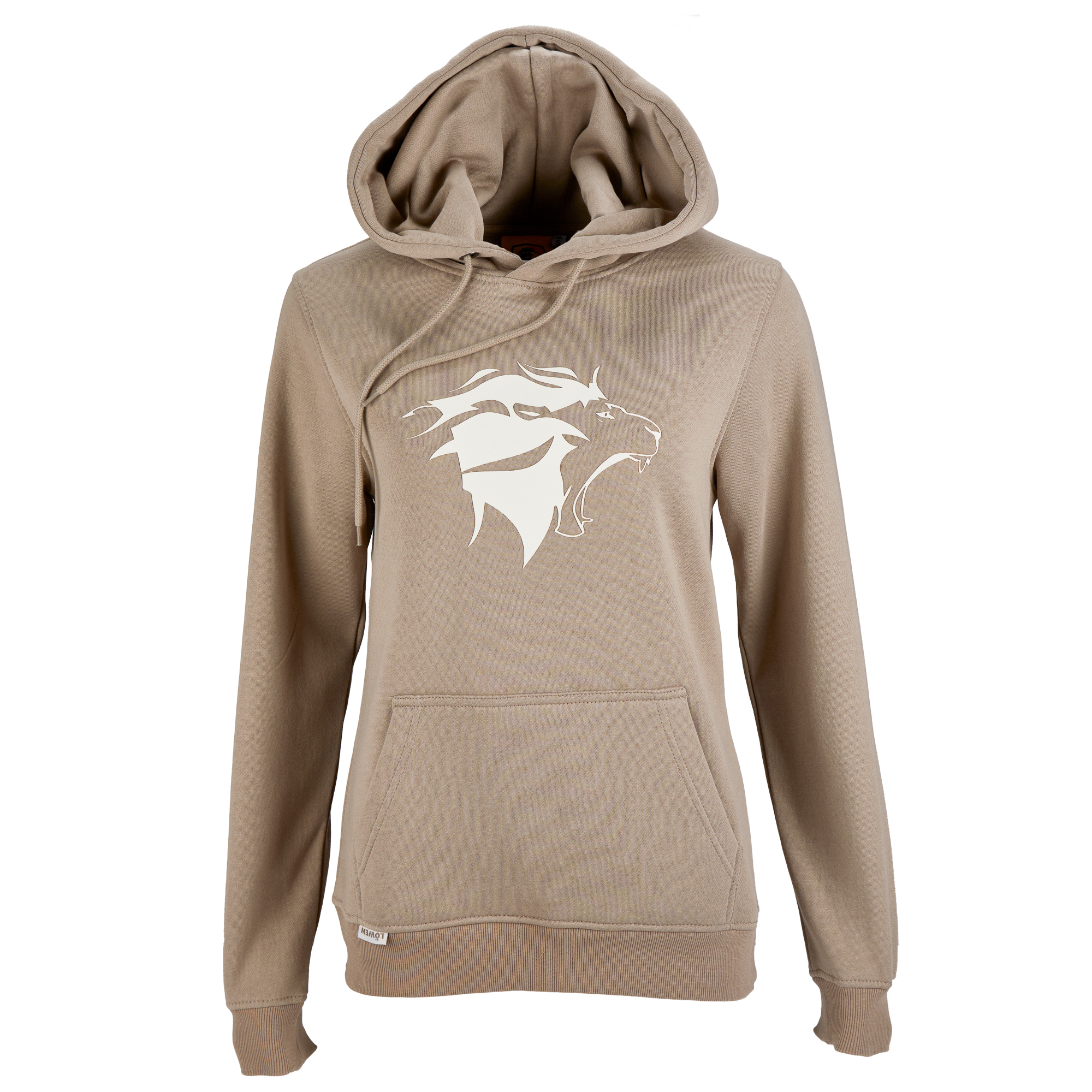 Hoodie Löwenkopf weiß Damen